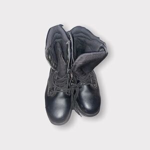 Brahma Black Leather Work Boots Shoe Size 7.5